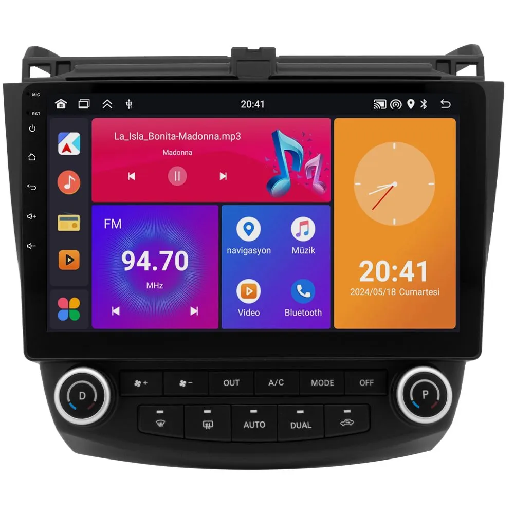 Honda Accord 2003-2008 10" Android Auto Apple CarPlay multimedya sistemi - Sultanbeyli Pendik Kartal montaj