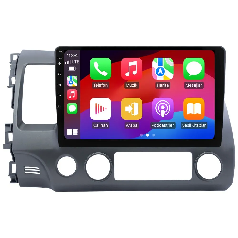 Honda Civic FD-6 2007-12 10" Android Auto Apple CarPlay multimedya sistemi - Sultanbeyli Pendik Kartal montaj