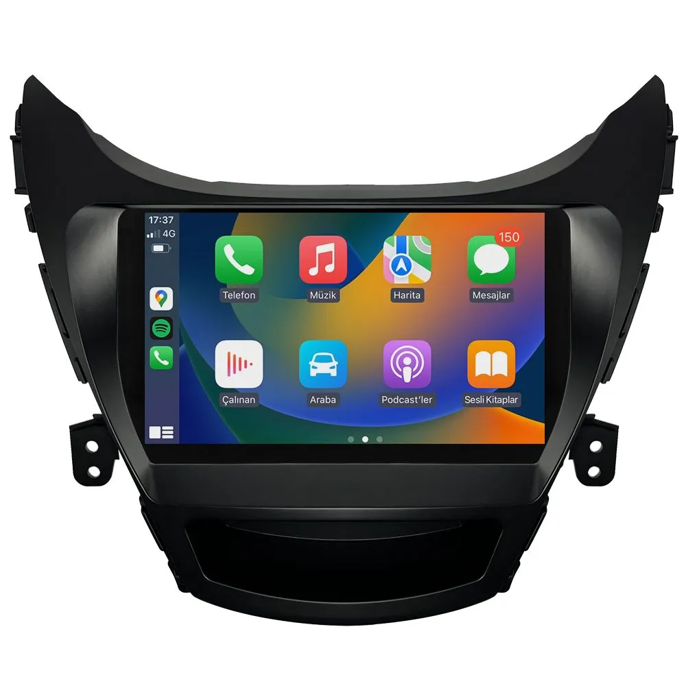 Hyundai Elantra 2014-16 9" Android Auto Apple CarPlay multimedya sistemi - Sultanbeyli Pendik Kartal montaj