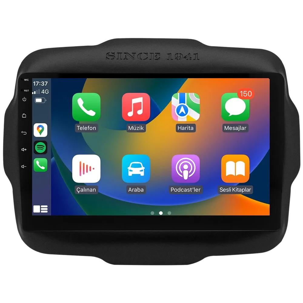 Jeep Renegade 2014-23 9" Android Auto Apple CarPlay multimedya sistemi - Sultanbeyli Pendik Kartal montaj