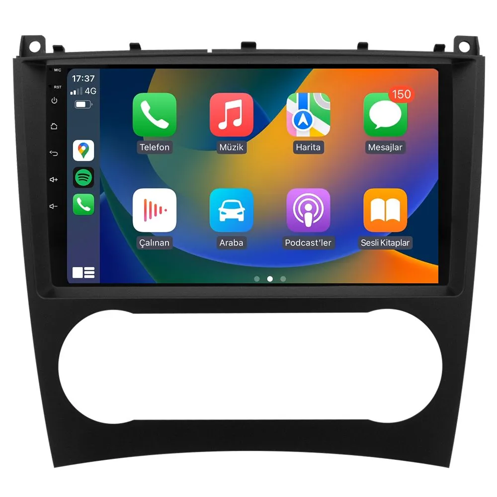 Mercedes C Serisi W203 2005-07 9" Android Auto Apple CarPlay multimedya sistemi - Sultanbeyli Pendik Kartal montaj