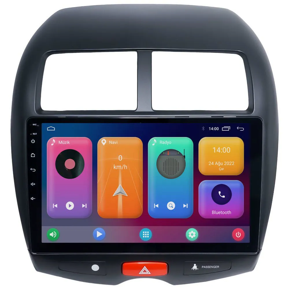 Mitsubishi ASX 2011-16 9" Android Auto Apple CarPlay multimedya sistemi - Sultanbeyli Pendik Kartal montaj