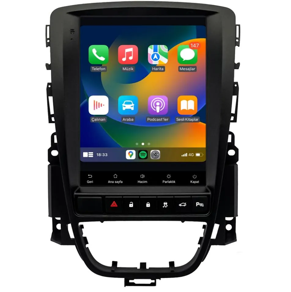 Opel Astra J 2010-19 9.7" Android Auto Apple CarPlay multimedya sistemi - Sultanbeyli Pendik Kartal montaj