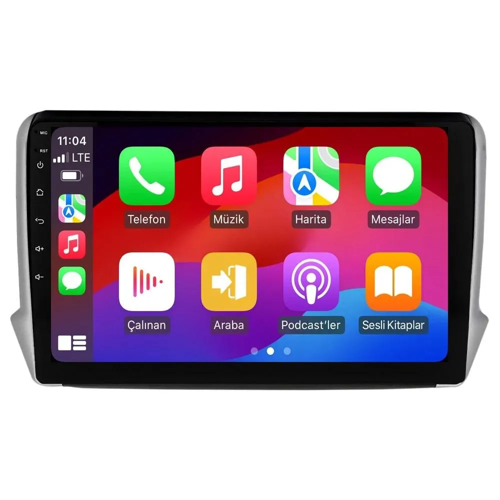 Peugeot 208/2008 2013-21 9" Android Auto Apple CarPlay multimedya sistemi - Sultanbeyli Pendik Kartal montaj