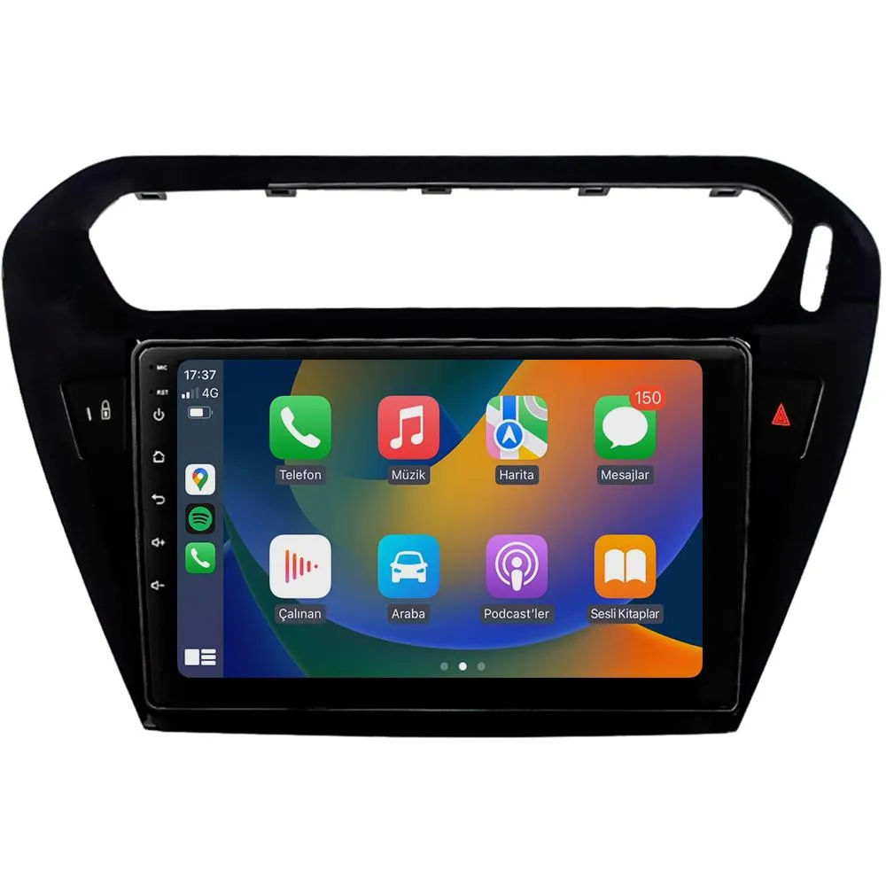 Peugeot 301 2012-24 9" Android Auto Apple CarPlay multimedya sistemi - Sultanbeyli Pendik Kartal montaj