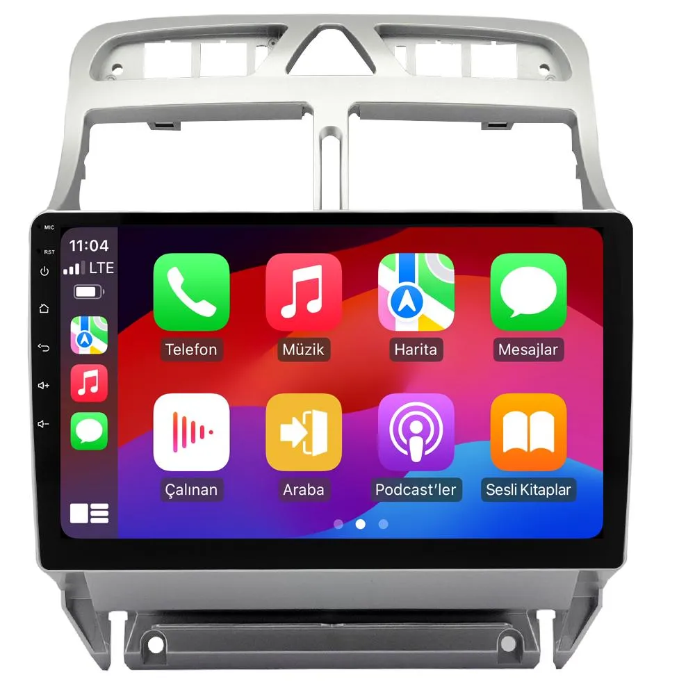 Peugeot 307 2001-08 9" Android Auto Apple CarPlay multimedya sistemi - Sultanbeyli Pendik Kartal montaj