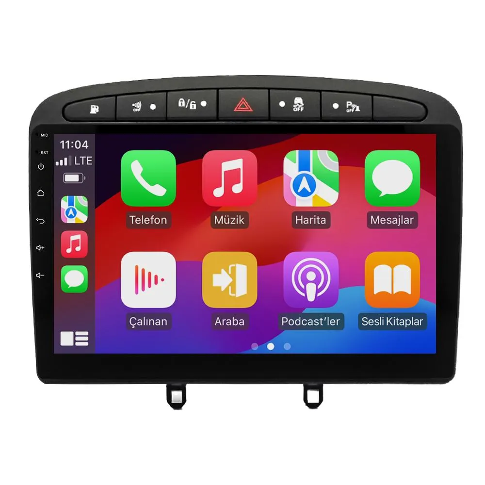 Peugeot 308 2008-13 9" Android Auto Apple CarPlay multimedya sistemi - Sultanbeyli Pendik Kartal montaj